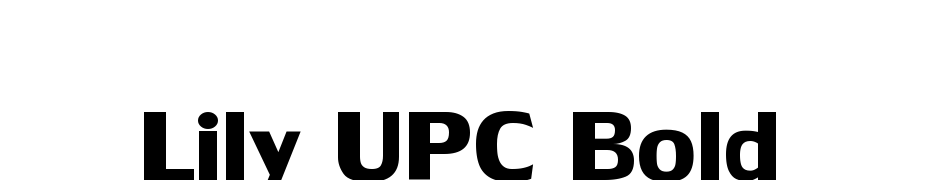 Lily UPC Bold Font Download Free